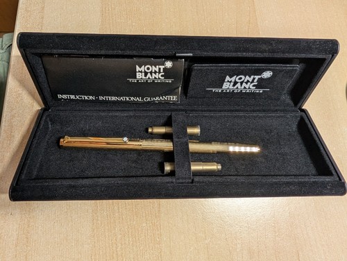 Montblanc slimline gold - montblanc, gold-plated