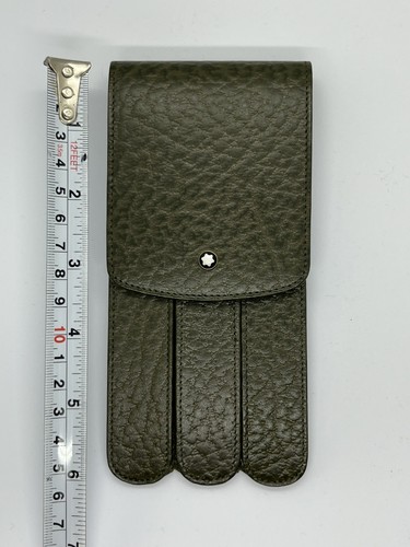 Montblanc glove green leather - montblanc,