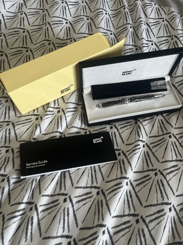Montblanc black and silver pen - montblanc,